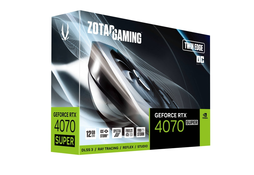 ZOTAC Graphic Card RTX 4070 SUPER Twin Edge OC 12GB GDDR6X ZOTAC Graphic Card RTX 4070 SUPER Twin Edge OC 12GB GDDR6X